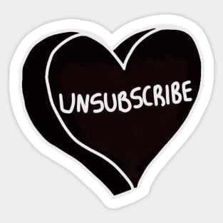 Unsubscribe Sticker